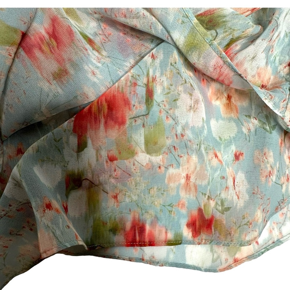 NWT MISA Los Angeles Ceyla Floral Scarf Tie Blouse xs - Picture 14 of 14